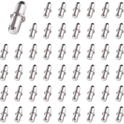50 Pièces 16x5 mm Taquets d'Étagère, Goupilles de Support D'étagère, pour Meubles de Bibliothèque D'armoires de Cuisine (1/5)