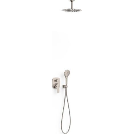Kit mitigeur encastré 2 voies Rapid‑box pour douche Loft Acier - TRES 22238003AC