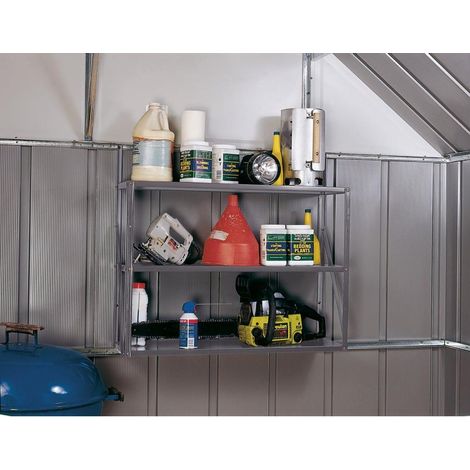 Etagère Habrita Foresta Arrow 3 plateaux 84,3x27x76,68cm capacité 38kg acier gris
