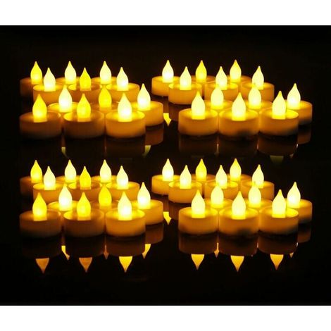 Bougie Led - Sans Flamme - 48 Pièces - Pile AAA - Pour Décoration Table Mariage Fête Anniversaire Saint-Valentin (1/5)