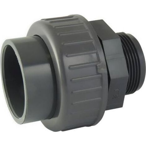 Raccord Union 3 pièces Femelle / Male en PVC Ø A: 63mm Ø B: 2'' (1/3)