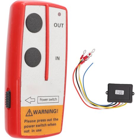 Télécommande universelle sans fil pour treuil électrique avec récepteur 434 MHz pour VTT (rouge) (1/5)