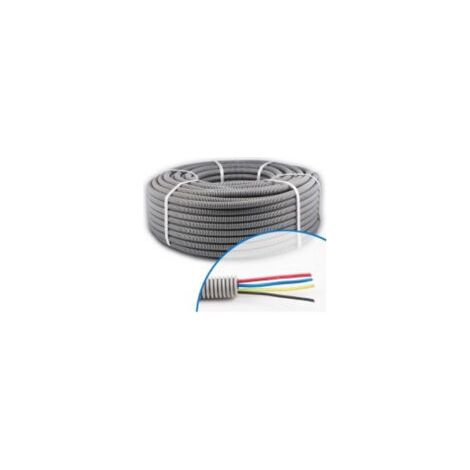 Gaine ICTA préfilée 4G1,5 BRNV/J - Diamètre 20 mm - Rouleau de 100 m