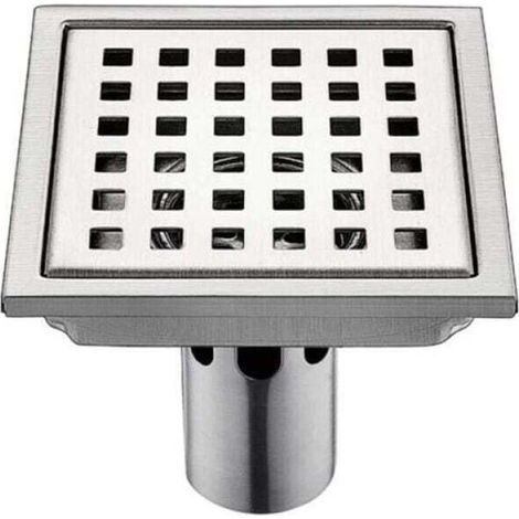 Siphon De Sol INOX 1 Pcs en Acier Inoxydable Drain15Cm 15Cm Filtre Carré Déodorant Anti Retour Fuite d'eau 15Cmb