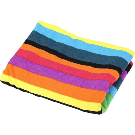 Serviette de plage XL - 180 x 100 cm - Séchage rapide et ultra-absorbante - Serviette de bain légère en microfibre pour adultes - Grande serviette de plage pour la piscine et les vacances (1/5)