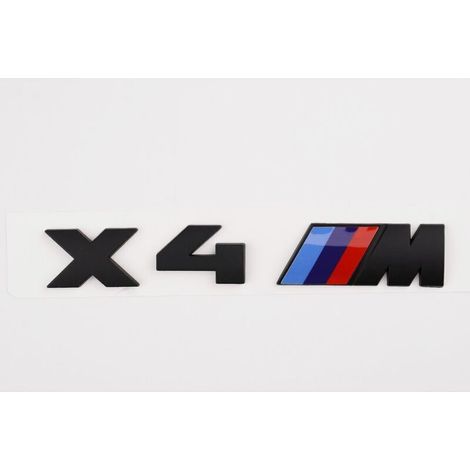 BMW X4 M-Schriftzug, glänzend schwarz, Heckklappenemblem für die X-Serie F26 G02, 165 mm x 25 mm