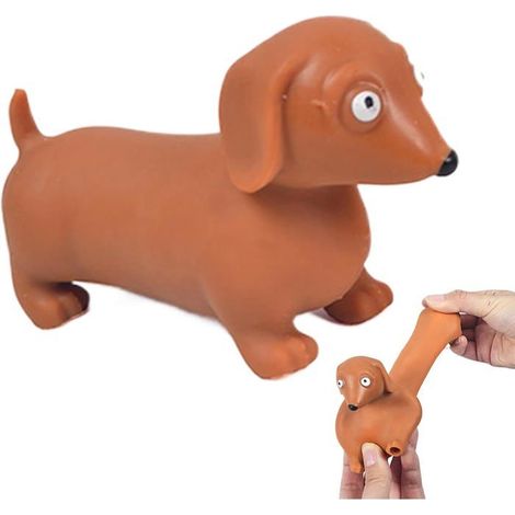 Jouet pour chien teckel, jouet extensible pour chien teckel, jouet anti-stress moelleux pour chien, jouet pour chien teckel (1/5)