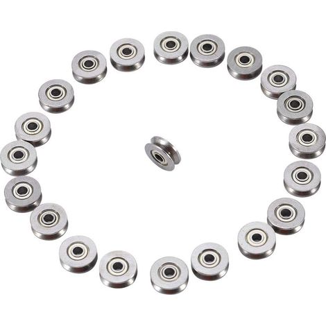 Sjlerst – Roulement à billes V623ZZ 20pcs – Acier au carbone – Diamètre intérieur 3mm, extérieur 12mm, hauteur 4mm – Pour systèmes de mouvement linéaire