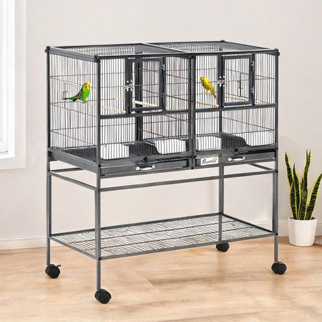Cage pour oiseaux en metallo PP Legno di pino 95 x 45,5 x 102 cm (1/5)