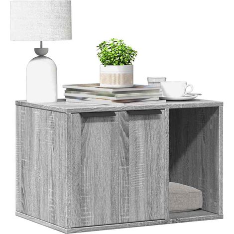 Katzenklo Grau Sonoma 60x40x40 cm Holzwerkstoff