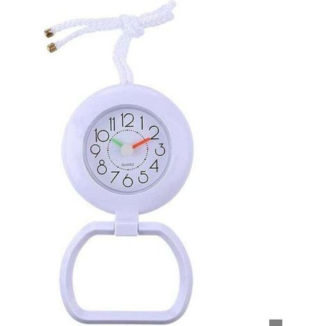 Horloge Murale Étanche - Grand Chiffres Lumineux - Pour Salle De Bain Cuisine Douche - Fixation Ventouse Ou Crochet - Fonctionne Avec Pile AA - 1 Pièce (1/5)