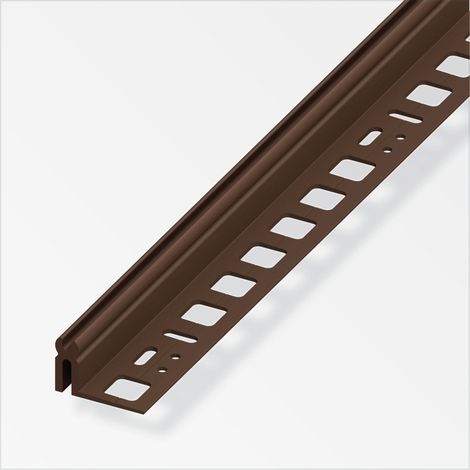 alfer Träger-Profil 1 m, 23 x 30 mm PVC (Kunststoff) glatt braun Profil