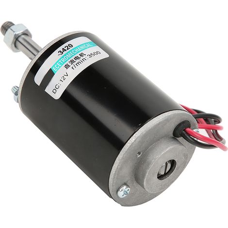 Miniatur-Elektromotor mit Bürsten, 12 V, 3500 U/min, Permanentmagnet, hohe Drehzahl, geräuscharm, im Uhrzeigersinn oder gegen den Uhrzeigersinn, 30 W. (1/5)