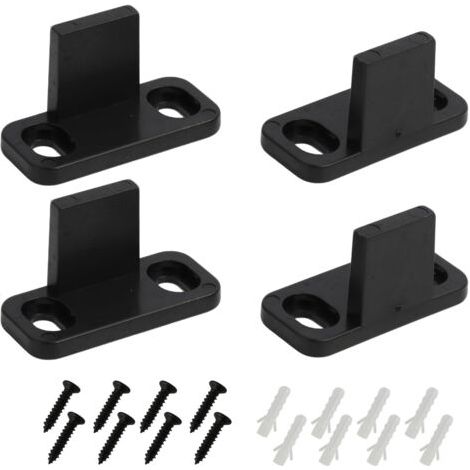 Pair of sliding door guides, floor guides for barn doors, sliding door tracks, floor-mounted floor guides, black pocket sliding door guides, compatible with sliding doors in B