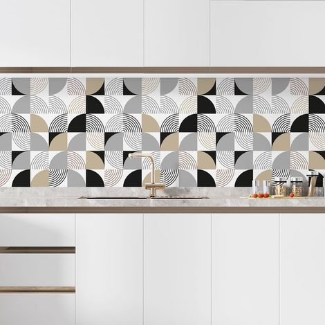 Crédence adhésive cuisine - Motif géométrique - 60x60 cm - Adhésif BRILLANT (1/5)