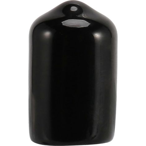Lot de 100 pièces caoutchouc extrémité capuchons 9.5Mm ID PVC rond tube Bolt capuchon housse noir (1/5)