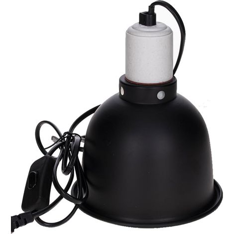 Reptiles Planet - Black Clamp 14 - Support d'Ampoule à Pince pour Terrarium - Ø 14 cm - H 16 cm (1/4)