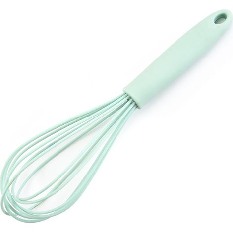 Lot de 2 fouets manuels multifonctionnels en silicone de 25 cm – Vert clair (1/3)
