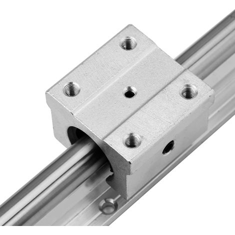 2 rails de guidage linéaires SBR12UU de 300 mm x 12 mm, 4 blocs de glissement à roulement (1/5)