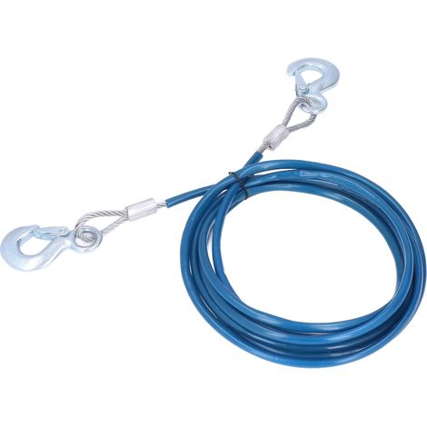 Câble de remorquage 4m x 10mm, sangle de traction robuste pour SUV, pick-up et tout-terrain, résistance à la rupture 11023lb, corde de dépannage véhicule, kit de remorquage haute performance. (1/5)