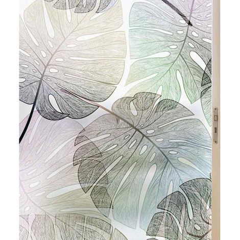 Film Vitrage, Fenetre Anti Chaleur UV Isolant Occultant Electrostatique dépoli Regard, Fenêtre Brise Vue Vitre Opaque ,60x200cm (1/5)
