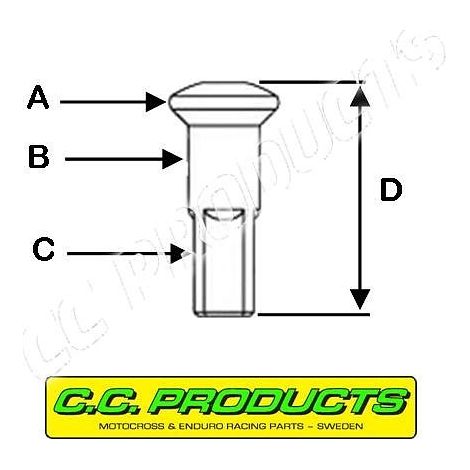 Boquilla CC 9G/300 (rosca de 3,61 mm, cabeza de 7,6 mm) (Productos CC)
