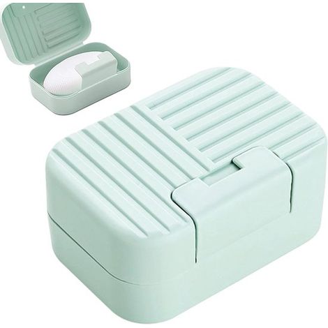 Jabonera, Caja de jabón, Jabonera portátil, Plástico, Jabonera a prueba de fugas, Impermeable para viajes, Artículos de aseo, 11 x 7,5 x 5 cm (1/5)