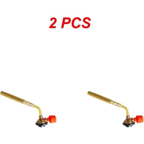 Pistolet à gaz portable avec tête de pulvérisation, brûleur à gaz de soudage haute température, torche à gaz, accessoire pour équipements de chauffage de camping, barbecue et réchauds portables (1/5)