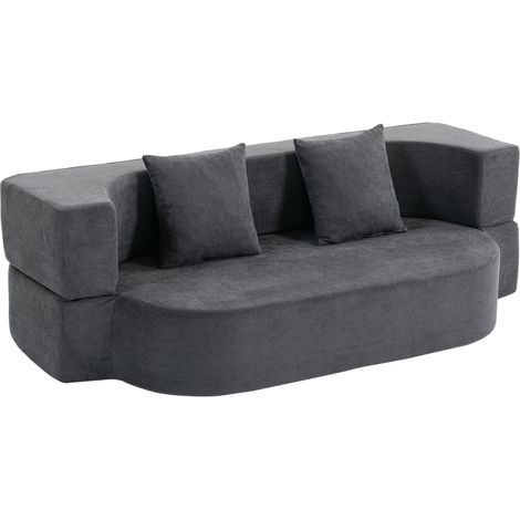 Canapé-lit sans structure - Canapé 2-en-1 - Lit d’appoint 190 cm - Mousse haute densité 30 cm - Assise large et profonde (1/5)