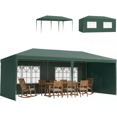 Tente réception jardin 6x3 m, fenêtres, panneaux, modèle polyvalent (1/5)