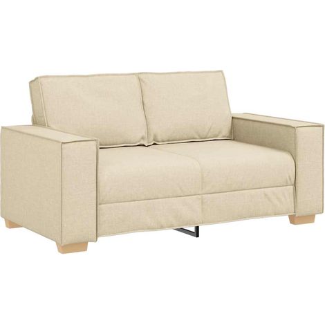 2-Seater Sofa Cream 160x78x84 cm Fabric vidaXL (1/4)