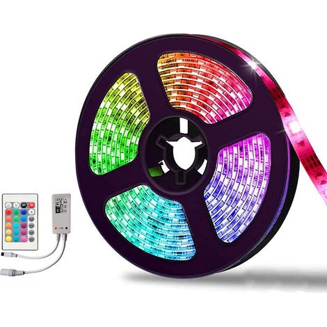 Striscia LED 5M Adesiva Multicolor 12V Smart WiFi Control 5050 RGB Impermeabile (1/5)