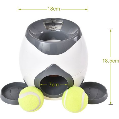 Jouet interactif pour chien distributeur de balle de tennis automatique distributeur de friandises jeu exercice (1/5)