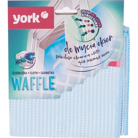 KOMPLEX-TORUS York Mikrofaser-Waffeltuch – streifenfrei, für Fenster und Spiegel