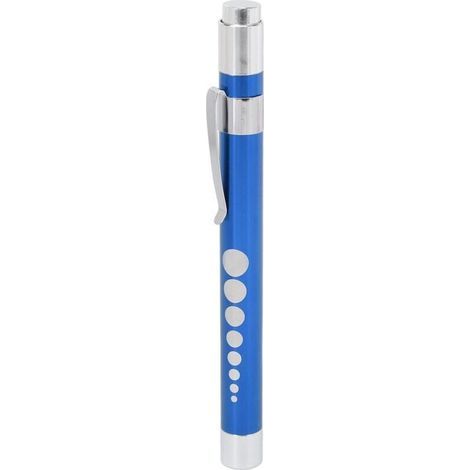 Torcia medica a LED gialla, testa concava in lega di alluminio con scala della pupilla blu (1/5)