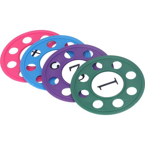 Jouet de plongée pour l'entraînement à la natation, 4 pièces, forme ronde avec de grands chiffres, pour les lancers et les jeux de piscine. (1/5)