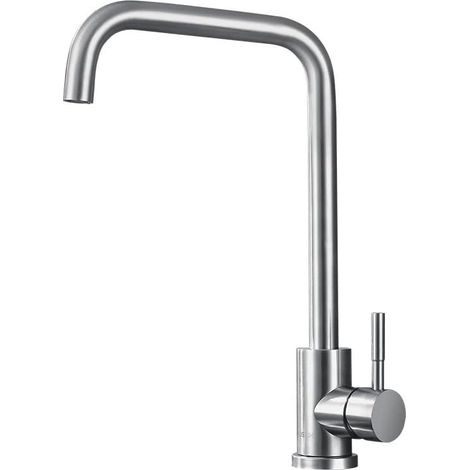 Mitigeur Évier Bec Haut Nickel Brossé Gris (1/5)