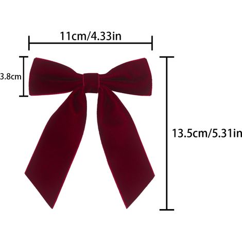 Décoration pour sapin de Noël : nœud en velours à suspendre. Décoration de Noël à faire soi-même : nœud pour la décoration murale. (1/4)
