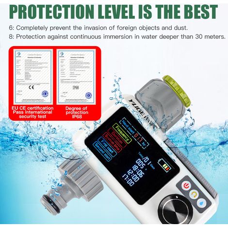 Minuterie d'irrigation solaire programmable étanche IP68, programmateur d'arrosage automatique pour robinet jardin