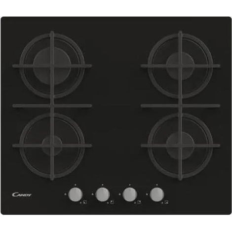 Candy CVG6B Cocina de gas negra 59,5 cm