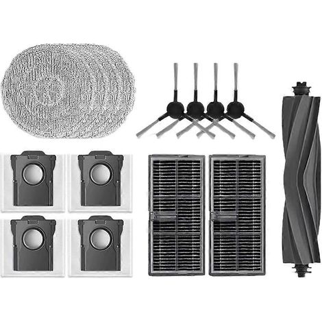 Repuestos para aspiradora robot Dreame L10s Ultra Gen2 / L30s Ultra: cepillo lateral principal, paño de fregado, filtro HEPA, bolsa para polvo. (1/4)