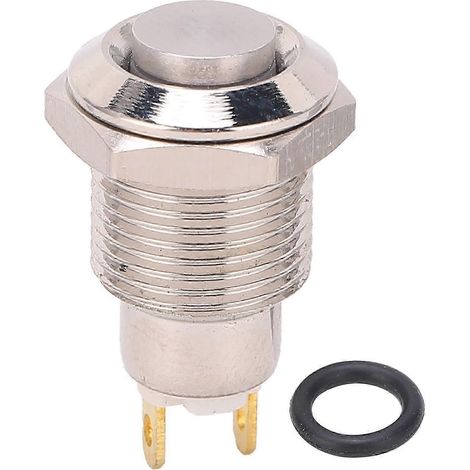 Bouton poussoir momentané étanche en métal, tête ronde haute 10mm, interrupteur marche/arrêt 3V pour démarrage progressif (1/5)