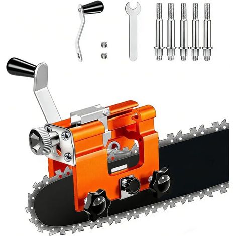 Affuteur Chaine Tronçonneuse, Affûteuse de Chaîne de Tronçonneuse Portable Affuteur Chaine Tronçonneuse à Manivelle, Outil dAffûtage pour Tronçonneuse Bûcheron et Jardinier (1/5)