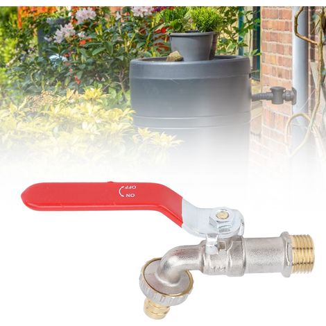 [Kit de recolección de agua de lluvia] Grifo de cobre profesional que ahorra agua con filtro de 1/2" para tanques de agua y pérgolas. (1/5)