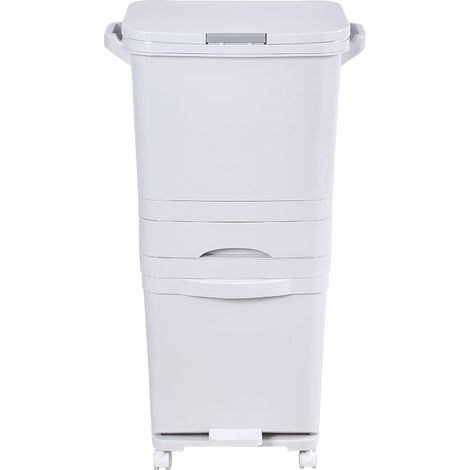 49L 3-Tier Dry Wet Separation Trash Bin