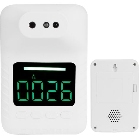 Thermomètre automatique mural à affichage numérique avec alarme vocale thermomètre à fixation fixe sur support (1/5)