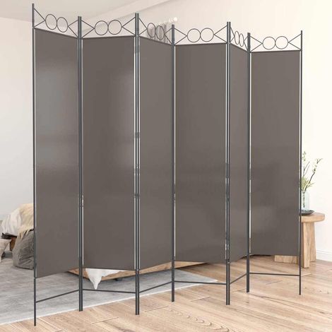 Cloison de séparation 6 panneaux-Paravent-Séparateur de pièce Anthracite 240x200 cm Tissu (1/5)