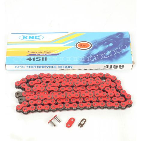 rote Antriebskette kmc pas 415 für moped mbk 50 51v 120 Glieder (1/4)