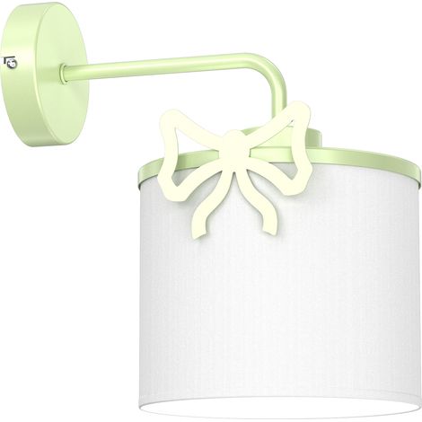 Applique Sweet abat-jour blanc vert E27 15W Luminex