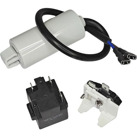 Kit de relais de protection contre les surcharges thermiques PTC à 3 broches QPE2-A15MD3 avec condensateur pour compresseur de réfrigérateur-congélateur Midea ( )